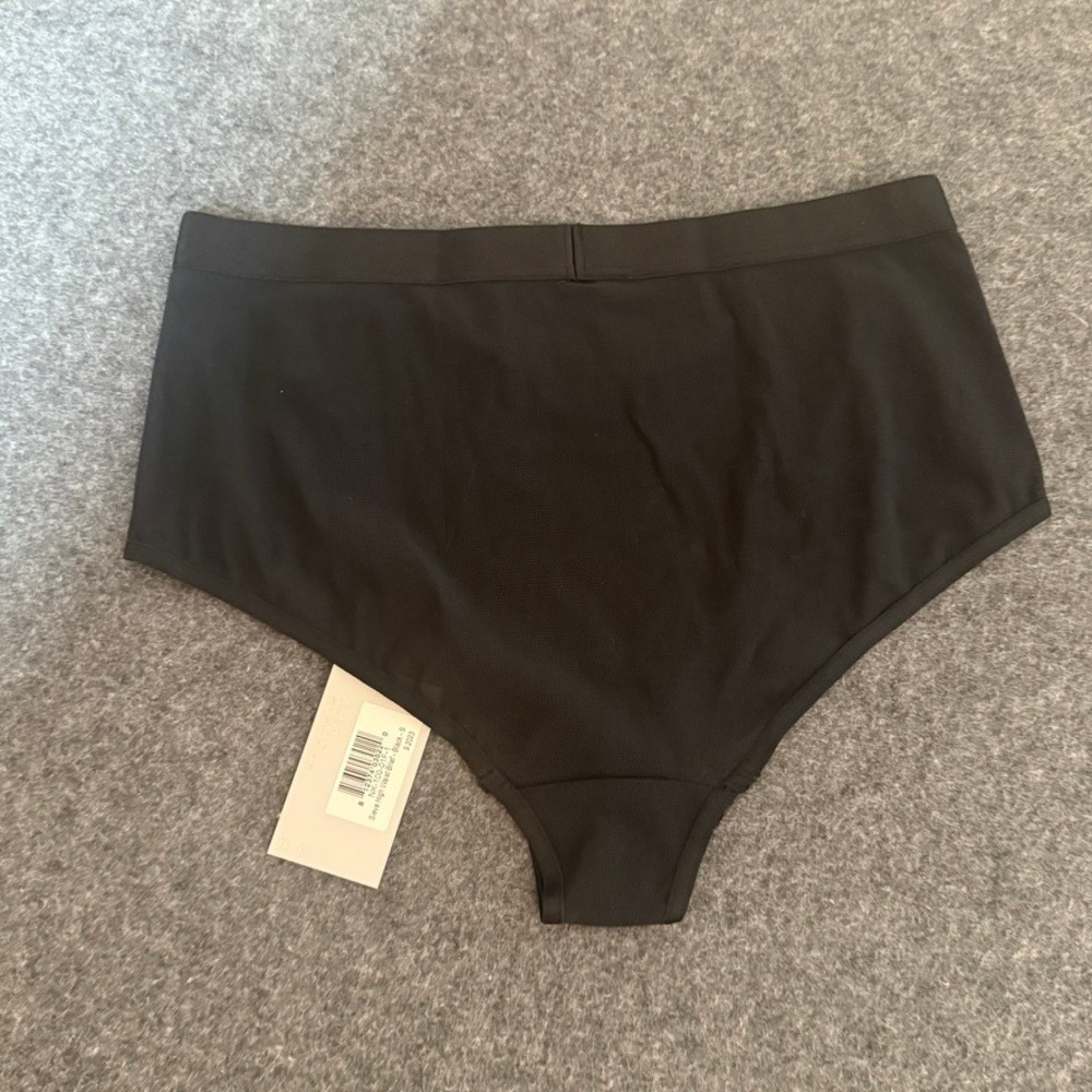 Negative Underwear Sieve High Waist Brief Black Mesh Panty Size S NWT